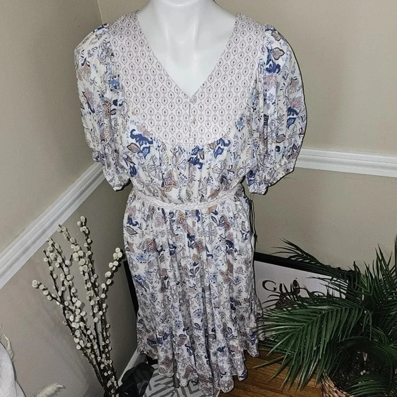 Lucky Brand Boho Smocked Waist Mid Maxi Dress - Picture 6 of 6